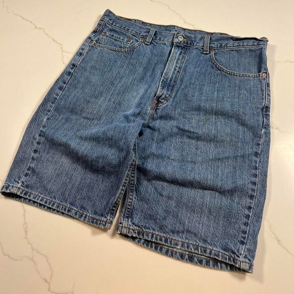Levi's 505 Denim Shorts Mens 38 Regular Fit Blue Jean 100% Cotton